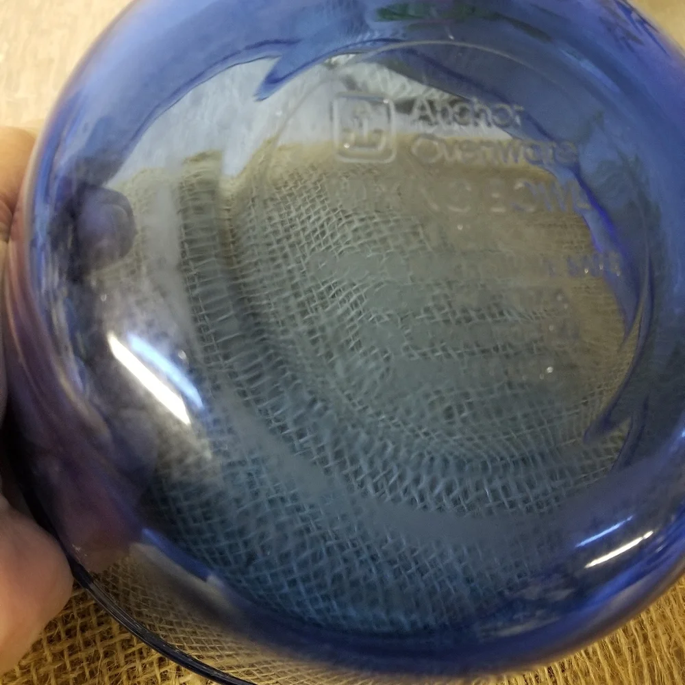 Vintage Cobalt Blue Mixing Bowl